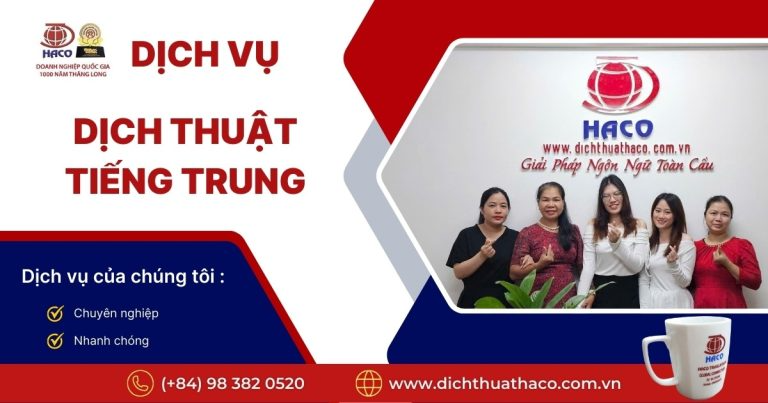 Đội Ngũ Dịch Thuật Viên Tiếng Trung Tại Haco