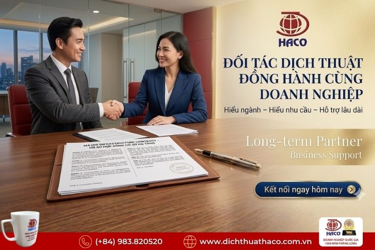 Đơn vị dịch thuật 20 năm kinh nghiệm
