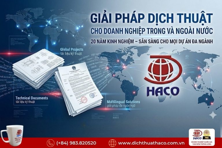 Đơn vị dịch thuật 20 năm kinh nghiệm
