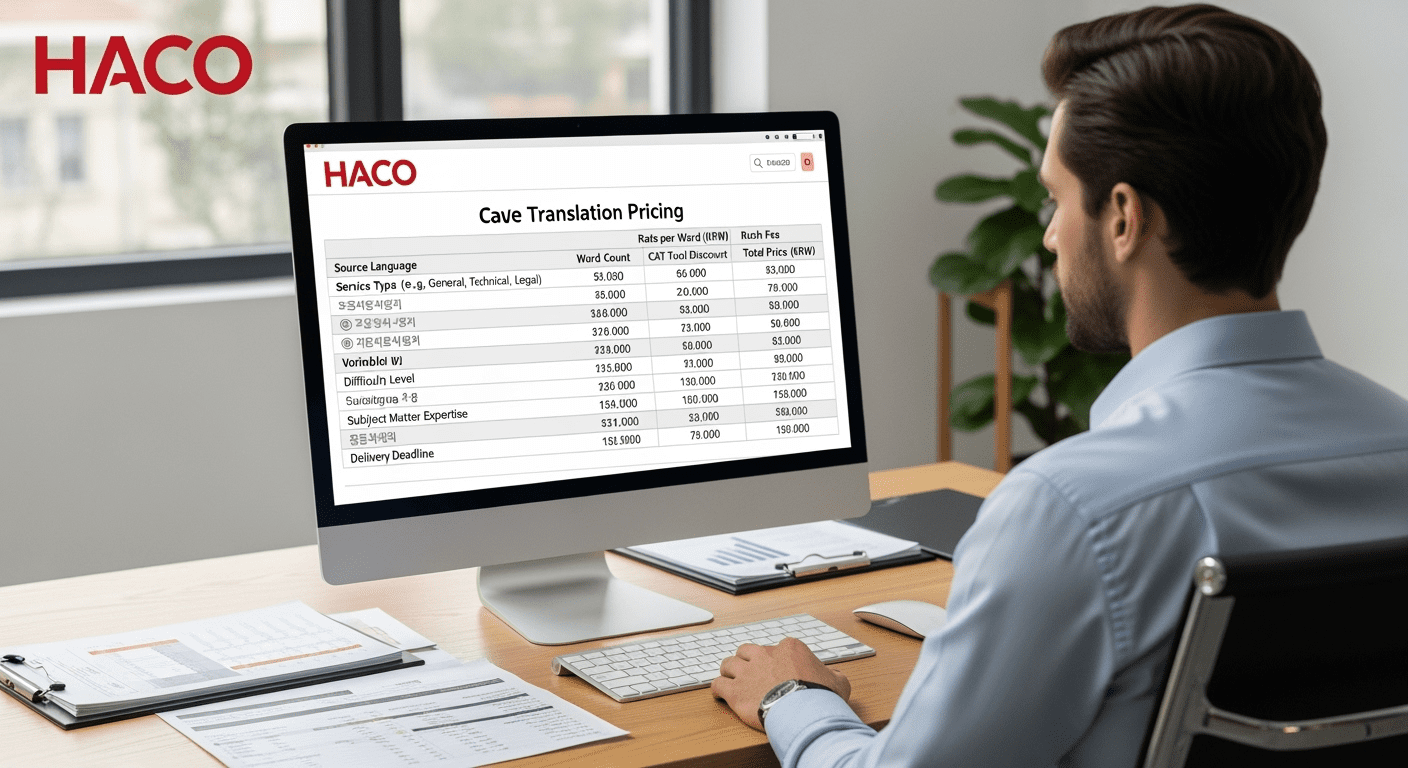 bảng giá dịch thuật tiếng hàn quốc