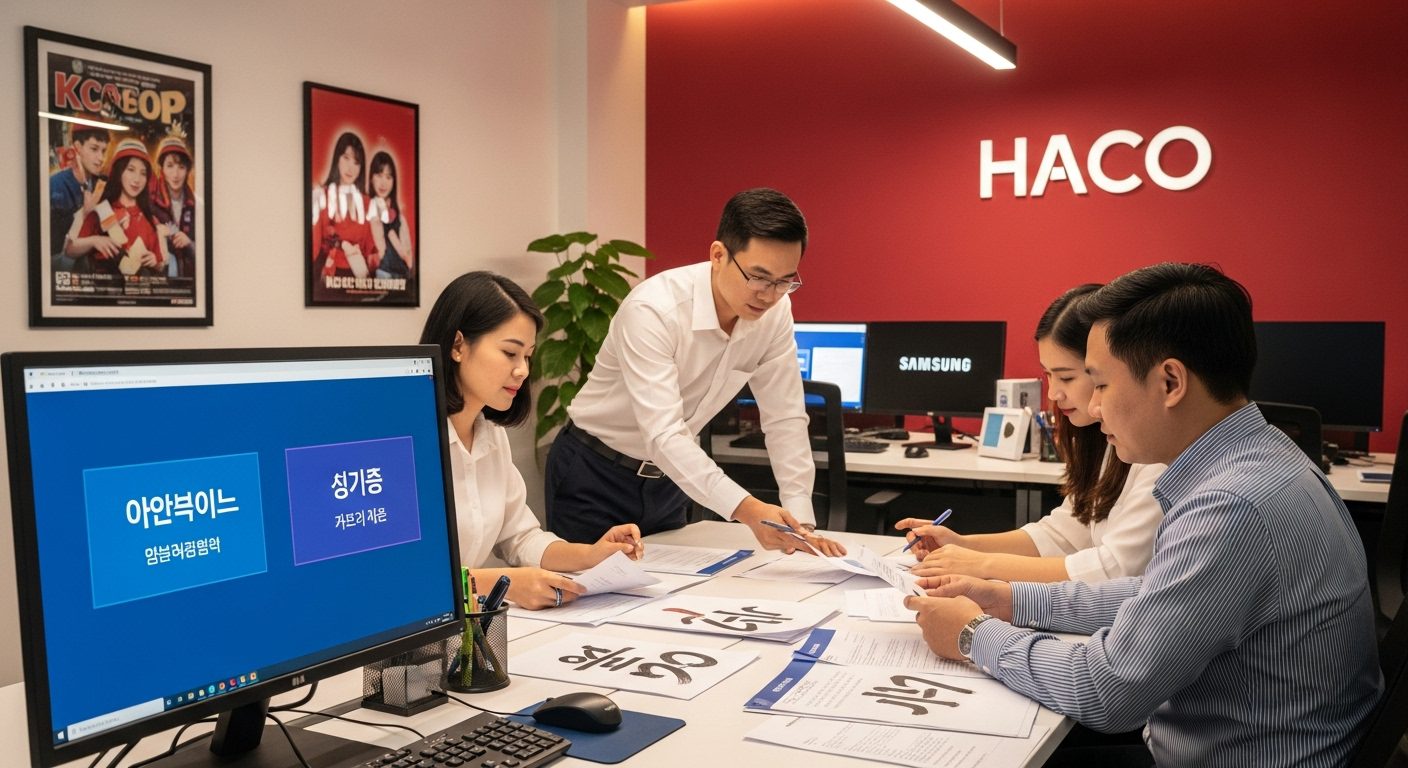 Phiên Dịch Chữ Hàn Quốc Chuyên Nghiệp HACO Giải Pháp Toàn Diện 4 phiên dịch chữ hàn quốc