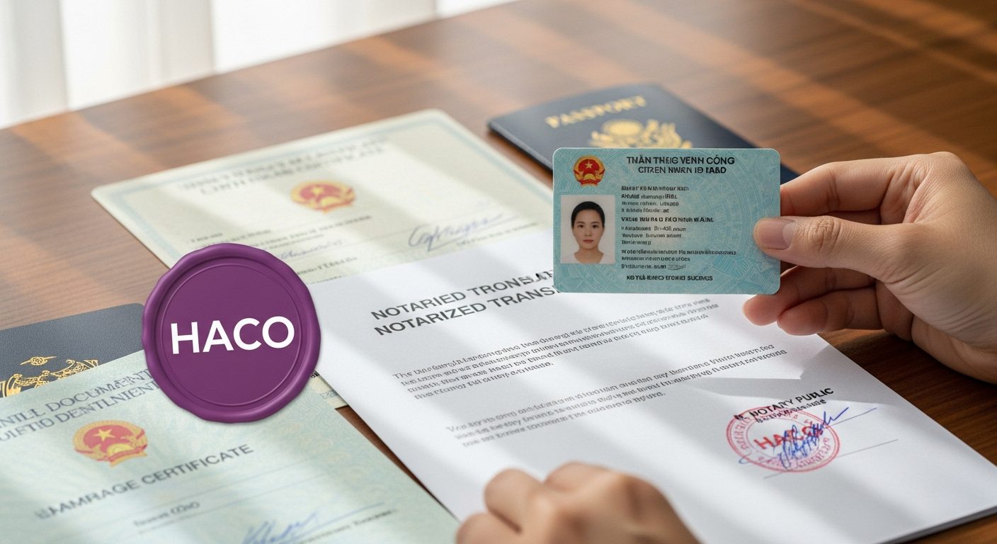 dịch công chứng chứng minh thư tiếng hàn