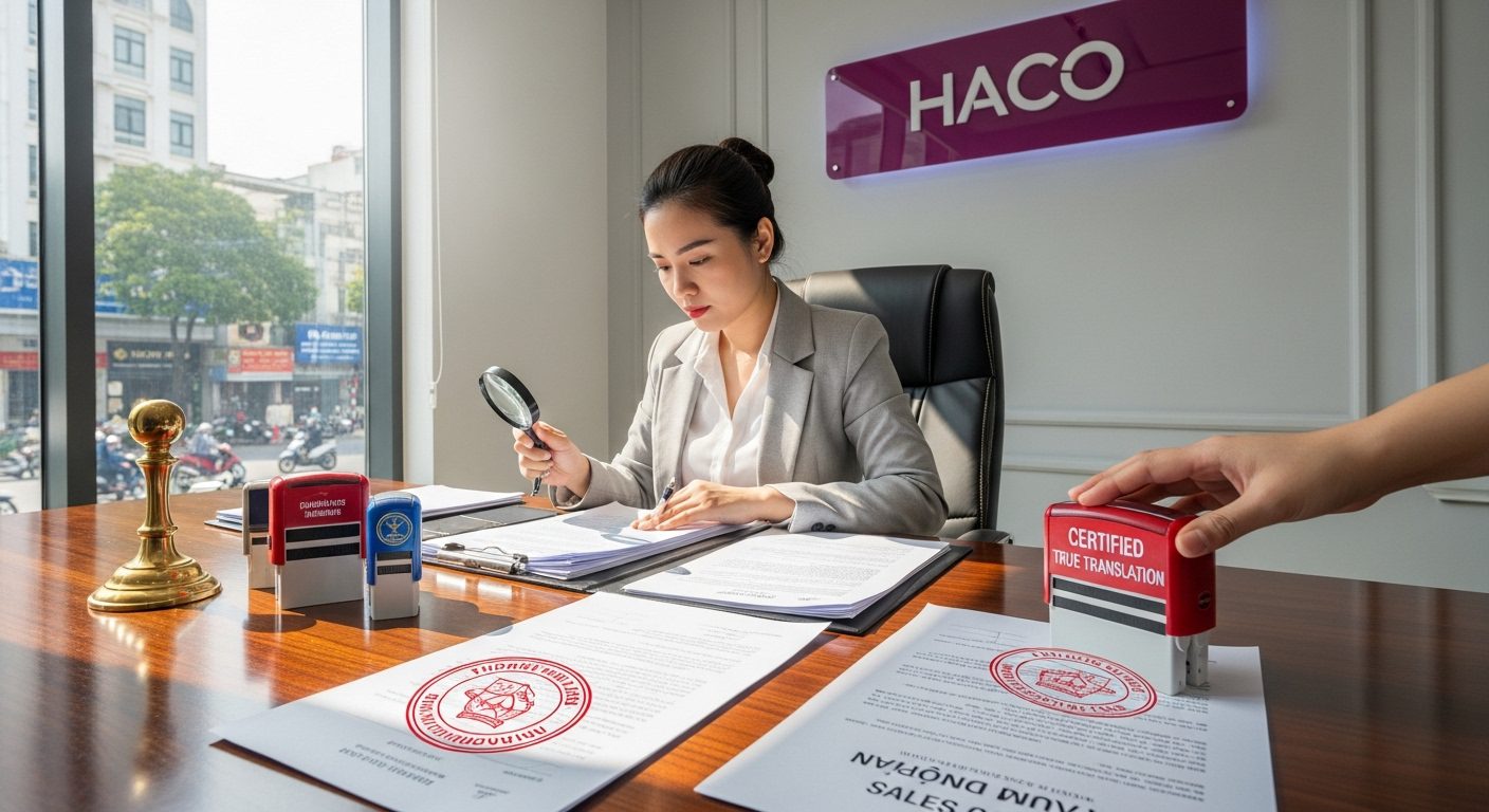 Dịch thuật công chứng TPHCM nhanh chóng, chính xác cùng HACO 3 dịch thuật công chứng tphcm