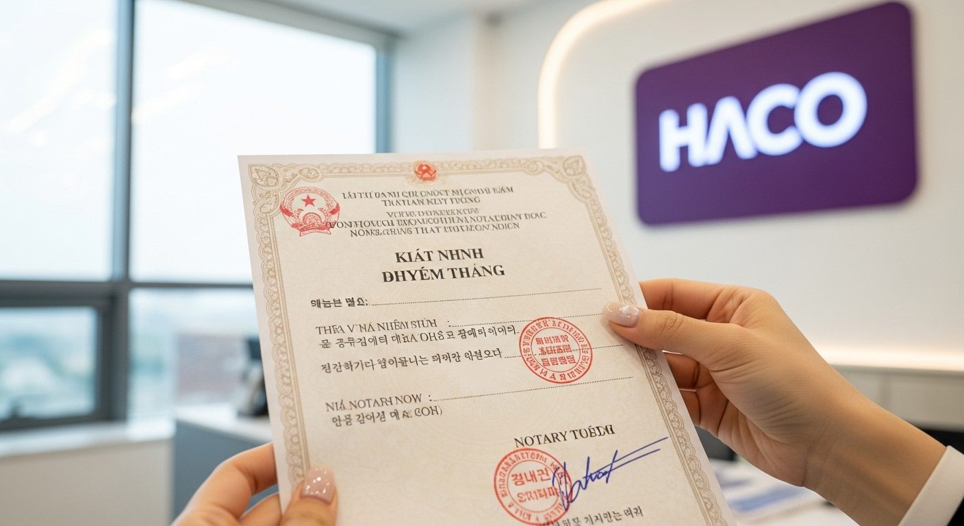 dịch công chứng giấy khai sinh tiếng hàn