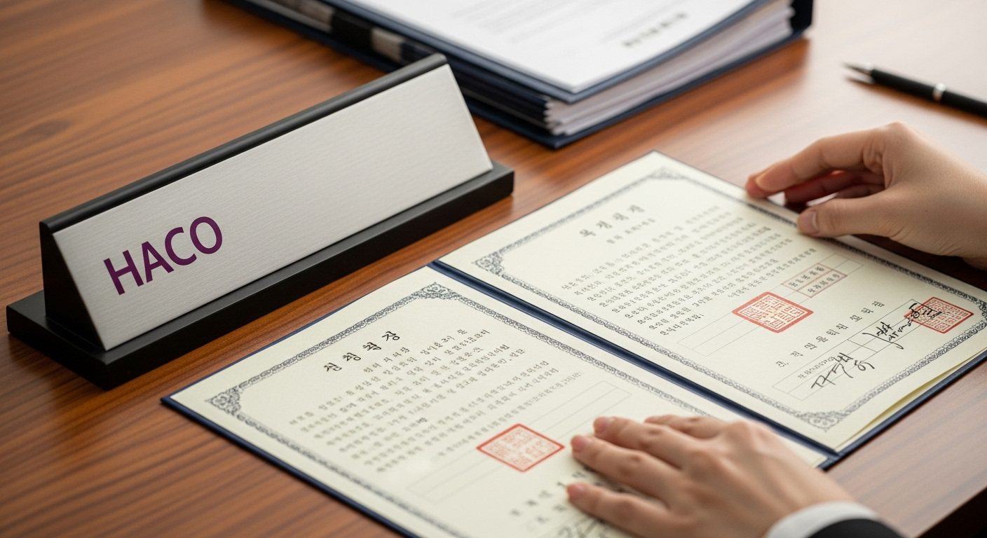 dịch công chứng giấy đăng ký kết hôn tiếng hàn
