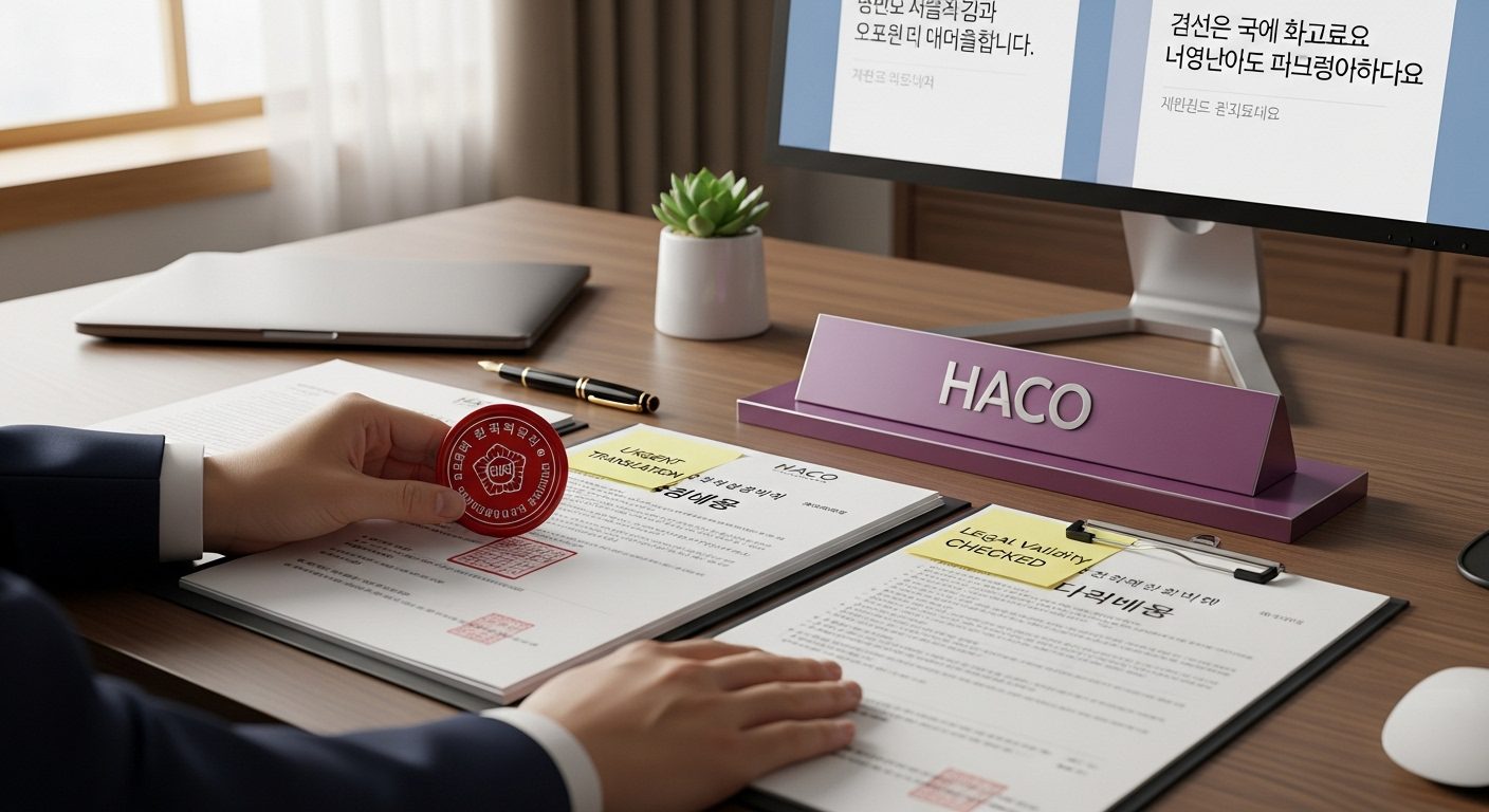 dịch công chứng tiếng hàn cấp tốc