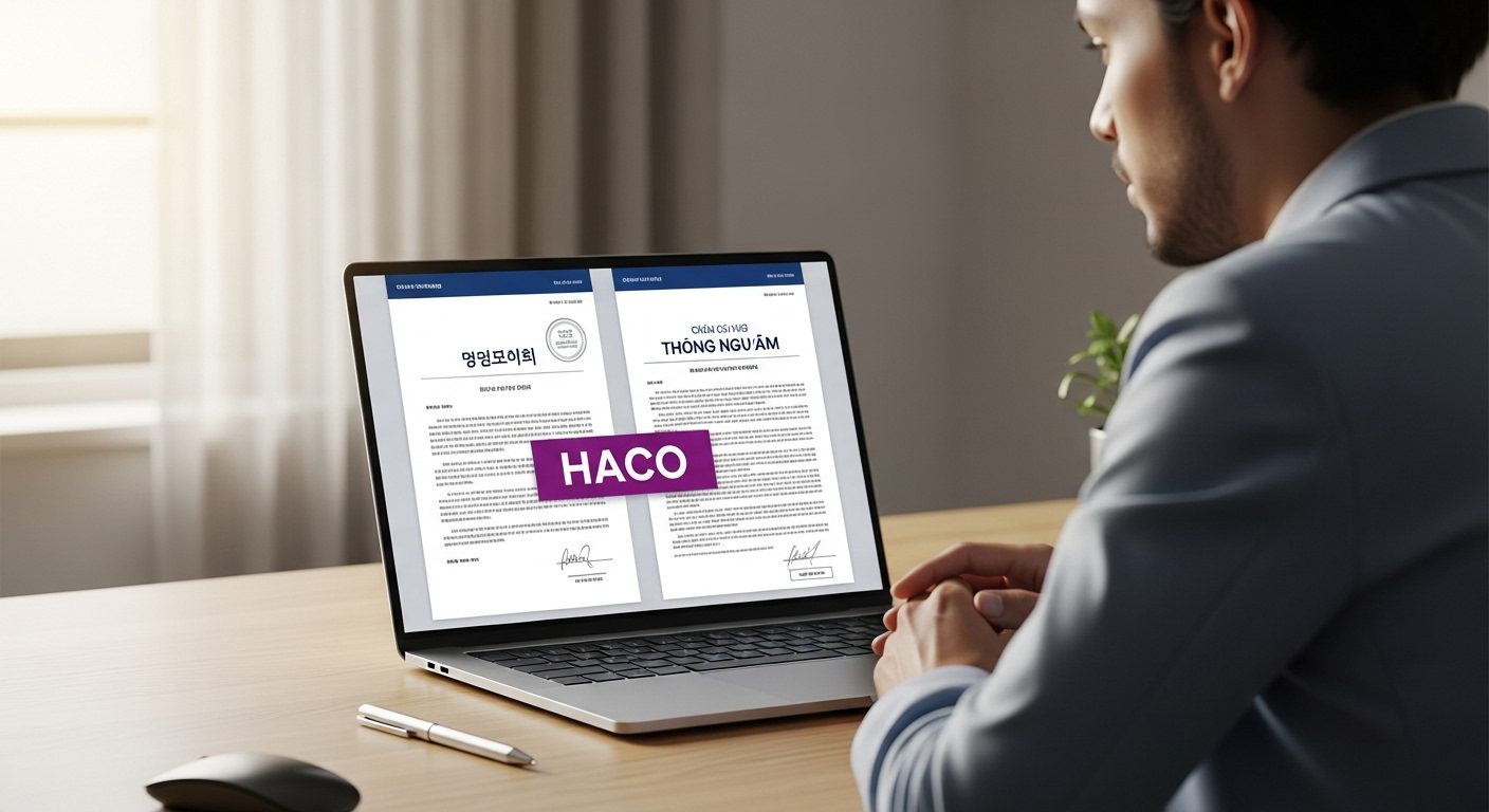 dịch công chứng tiếng hàn online