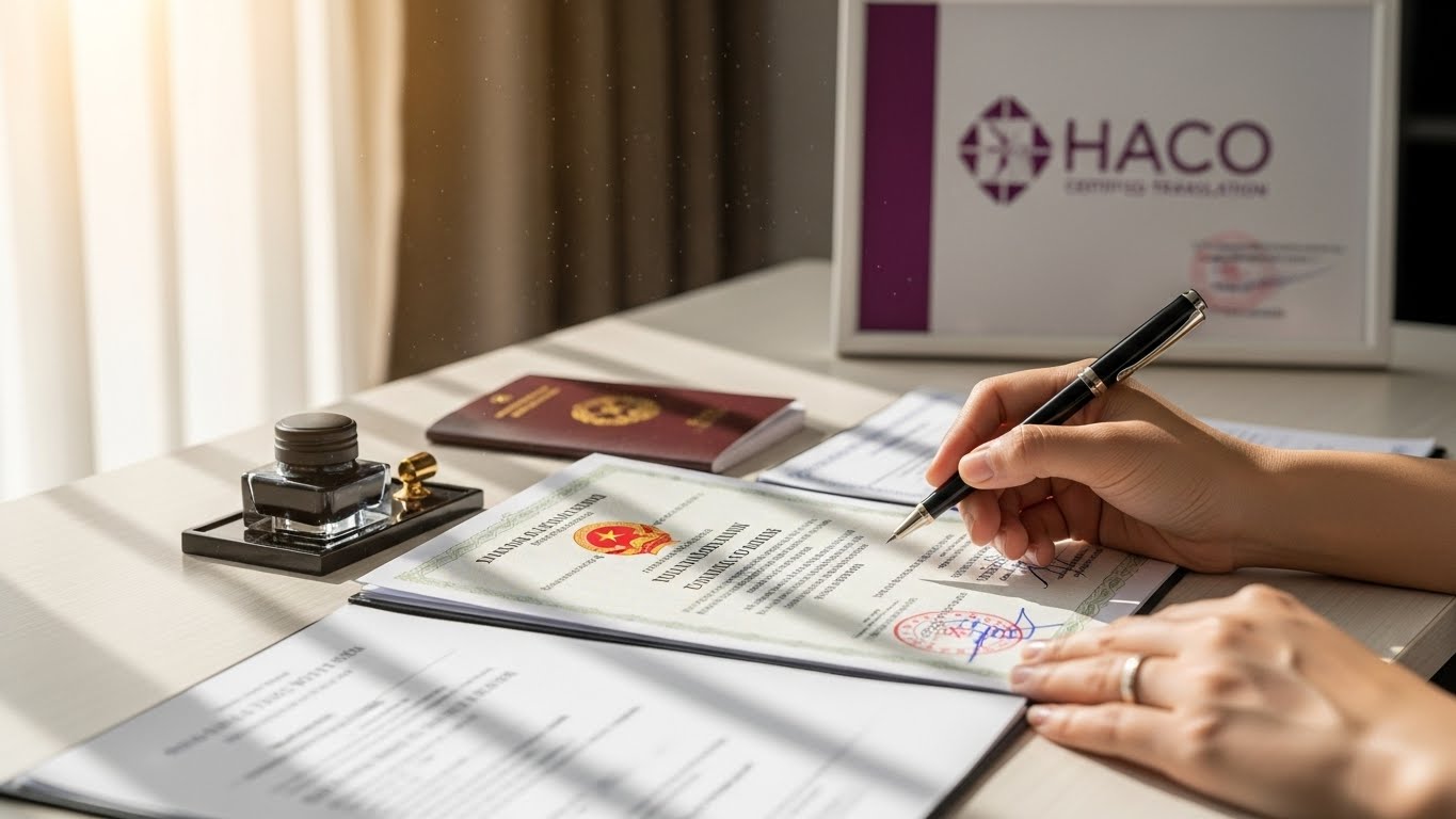 dịch thuật công chứng giấy xác nhận tình trạng hôn nhân