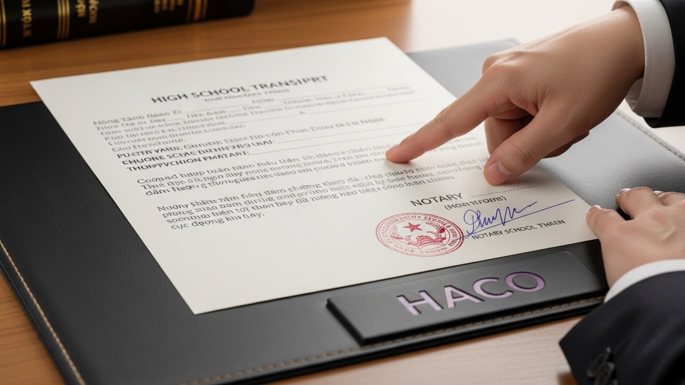 dịch thuật công chứng bảng điểm trung học phổ thông