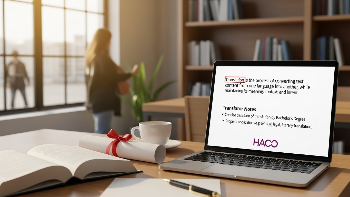 dịch thuật bằng tốt nghiệp đại học sang tiếng anh