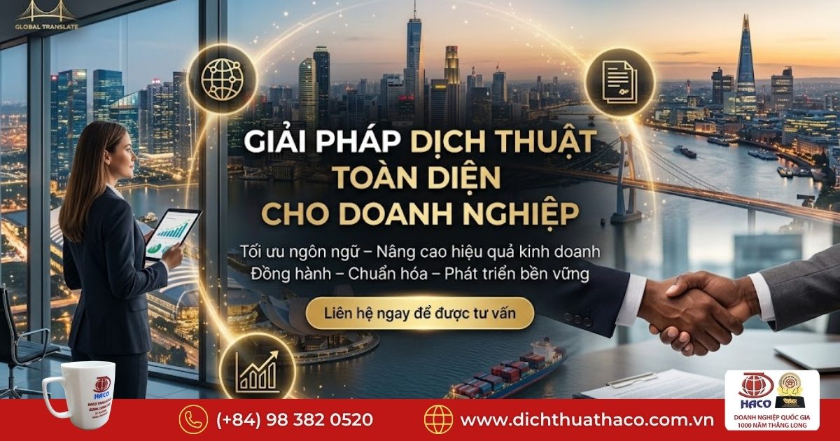Giải pháp dịch thuật toàn diện cho doanh nghiệp