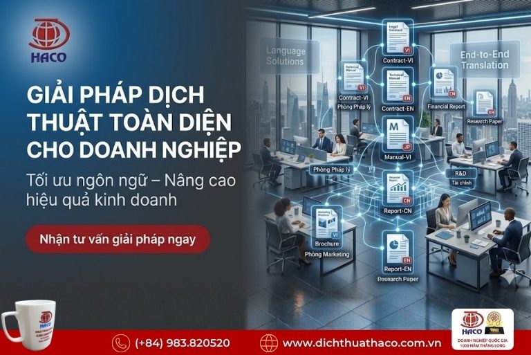 Giải pháp dịch thuật toàn diện cho doanh nghiệp