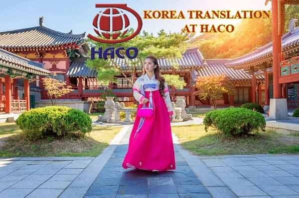 Korea Translation At Haco