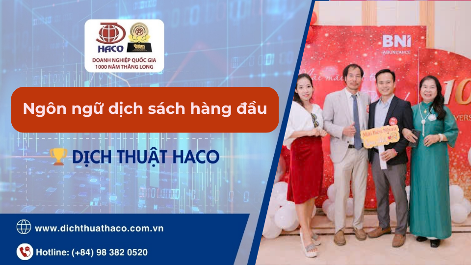 Ngôn Ngữ Dịch Sách Hàng đầu Uy Tín Nhanh Chóng Dịch Thuật Haco