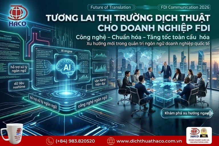 Phân tích thị trường dịch thuật cho doanh nghiệp FDI – Xu hướng, nhu cầu và giải pháp ngôn ngữ 9 Phân tích thị trường dịch thuật cho doanh nghiệp FDI