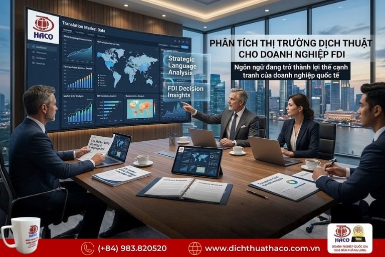 Phân tích thị trường dịch thuật cho doanh nghiệp FDI – Xu hướng, nhu cầu và giải pháp ngôn ngữ 7 Phân tích thị trường dịch thuật cho doanh nghiệp FDI