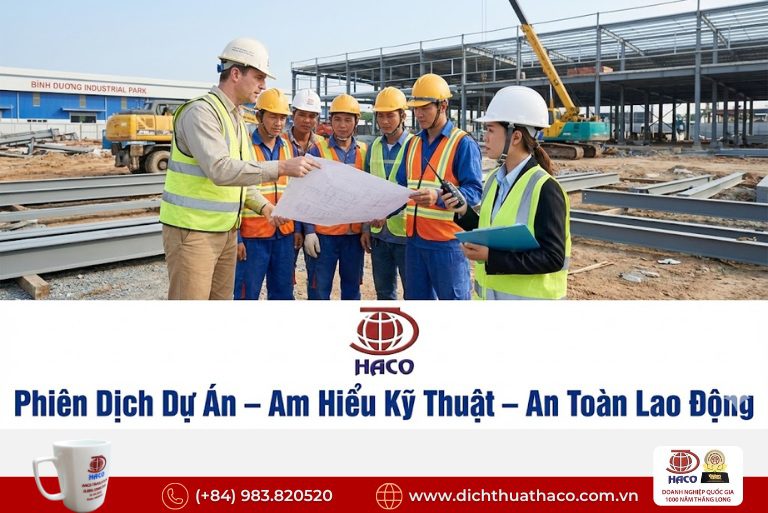 Phiên dịch hiện trường dự án Bình Dương