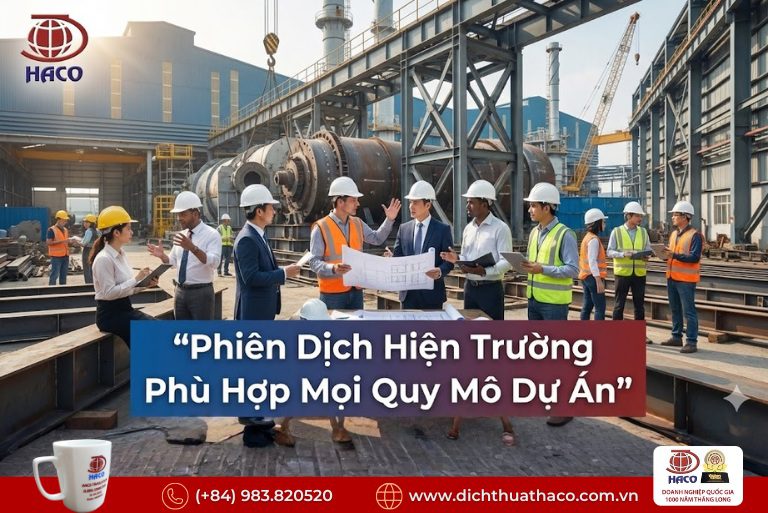 Phiên dịch hiện trường dự án Bình Dương