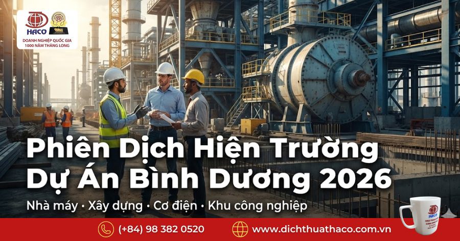 Phiên dịch hiện trường dự án Bình Dương