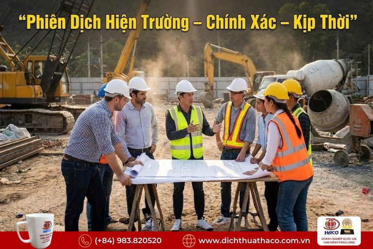 Phiên dịch hiện trường dự án Bình Dương