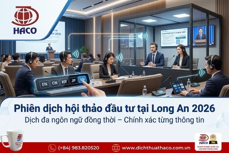 Phiên dịch hội thảo đầu tư tại Long An
