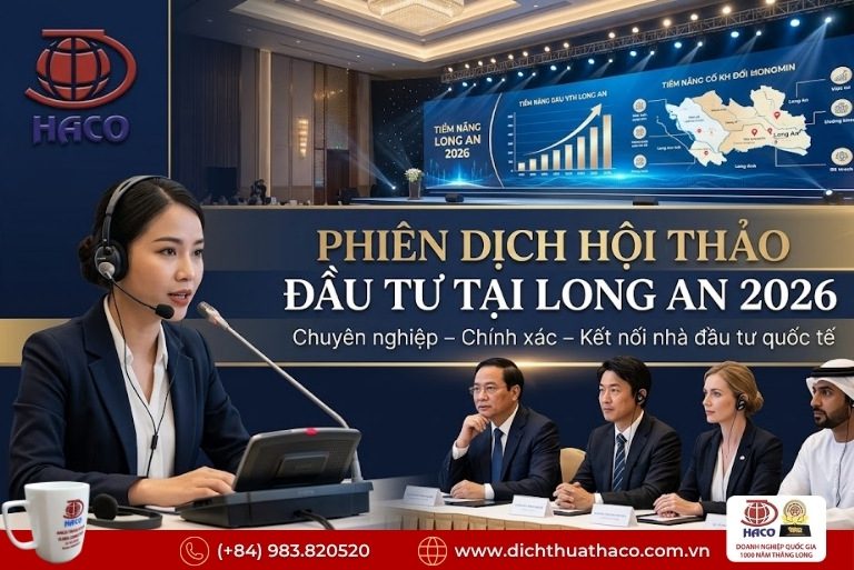 Phiên dịch hội thảo đầu tư tại Long An