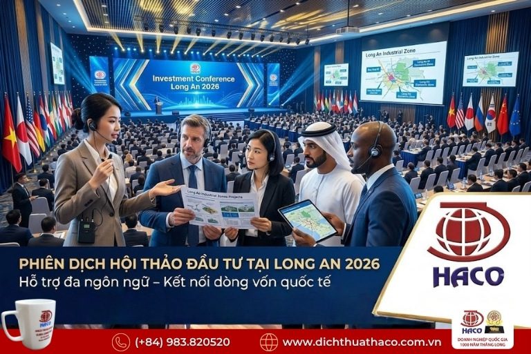 Phiên dịch hội thảo đầu tư tại Long An