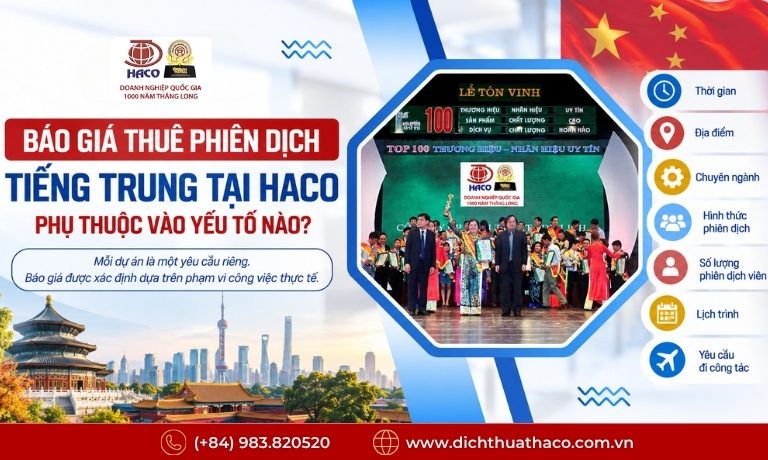 Phiên dịch tiếng Trung cho doanh nghiệp