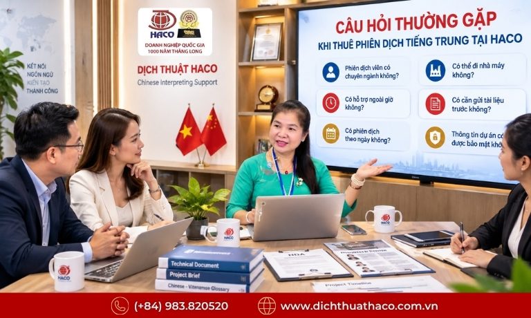 Phiên dịch tiếng Trung cho doanh nghiệp