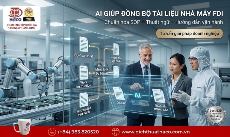 Ứng dụng AI trong dịch thuật dự án FDI