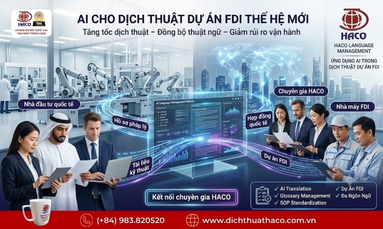 Ứng dụng AI trong dịch thuật dự án FDI